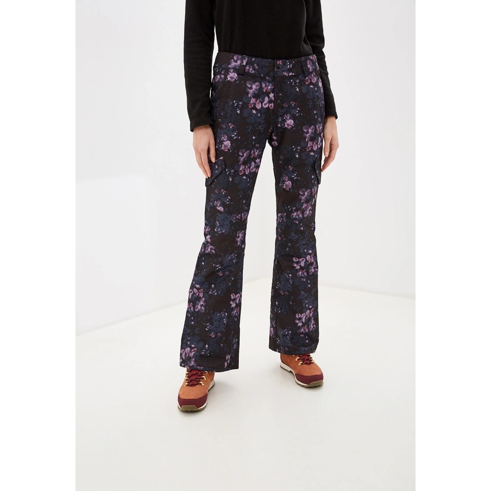 Volcom Bridger Snowboard Pants Women's XS Black Floral‎ Insulated Waterproof Ski